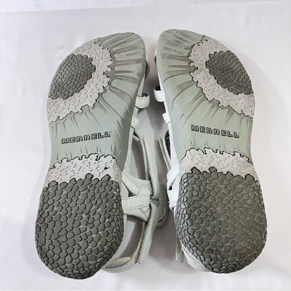 Merrell Sandals Womens 10 San Remo Strappy White Leather Casual Open Toe Hiking - Picture 6 of 8
